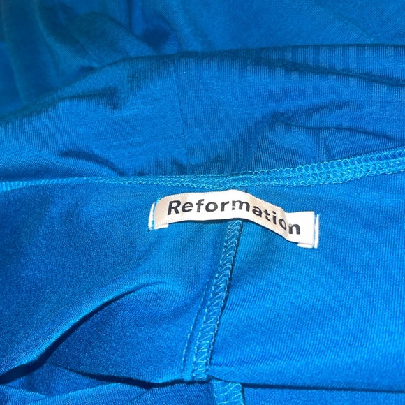 Reformation ladies turquoise Stetson Knit Dress. Medium. - Picture 8 of 9